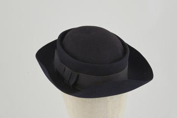 Dark blue felt hat