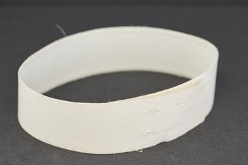 Stiffened white linen belt