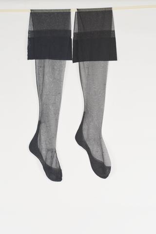 Pair of black nylon stockings