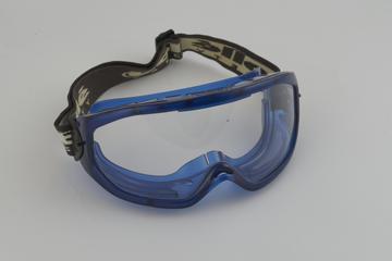 Pair of skiing type goggles, used as protective equipment  by laboratory workers