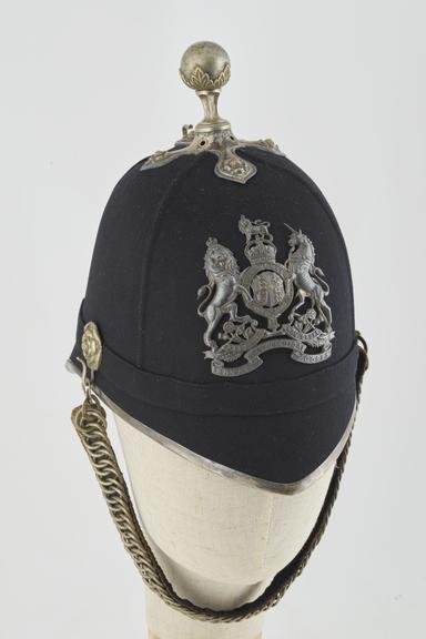 Helmet for Dr Beatson's medical officer uniform, United Kingdom, 1898-1930