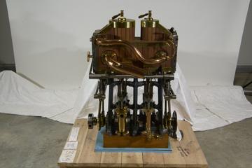 Quadruple expansion launch steam engine of the condensing type