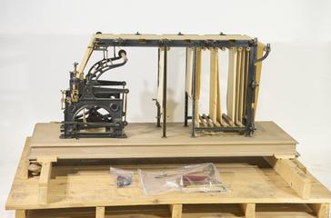 Model of single-cylinder rotary printing machine for calico