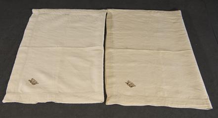 Two table napkins, London, Midland & Scottish Railway