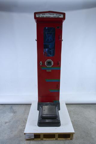 Coin-Operated Person Scale Made by W&T Avery.