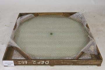 Circle of window glass