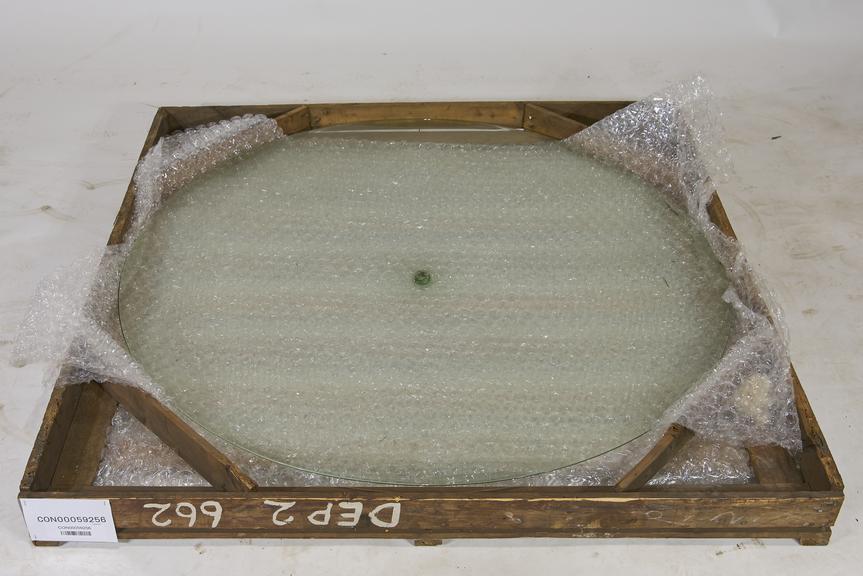 Circle of window glass