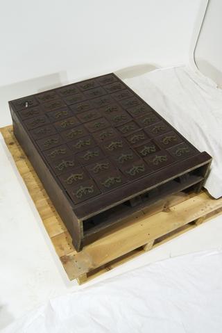 Pharmacy cabinet 45 labelled drawers