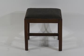Mahogany and upholstered stool