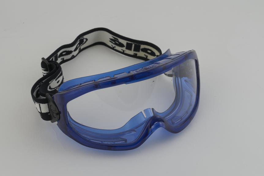 Pair of skiing type goggles, used as protective equipment  by laboratory workers