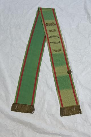 Silk sash, National Union of Railwaymen - West Ealing Branch