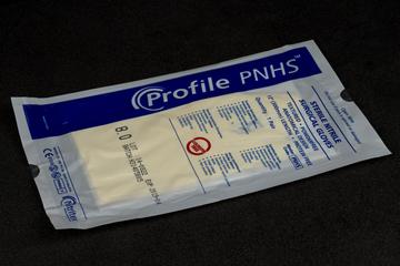 Sterile nitrile gloves, as used by frontline health workers
