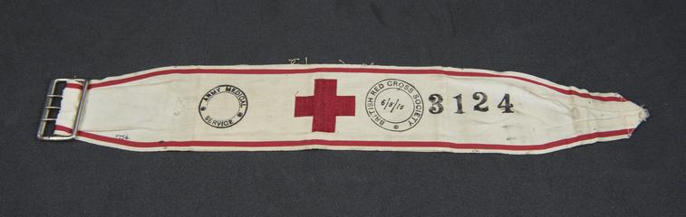 Arm band of British Red Cross Society, England, 1915