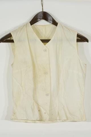 White cotton sleeveless blouse