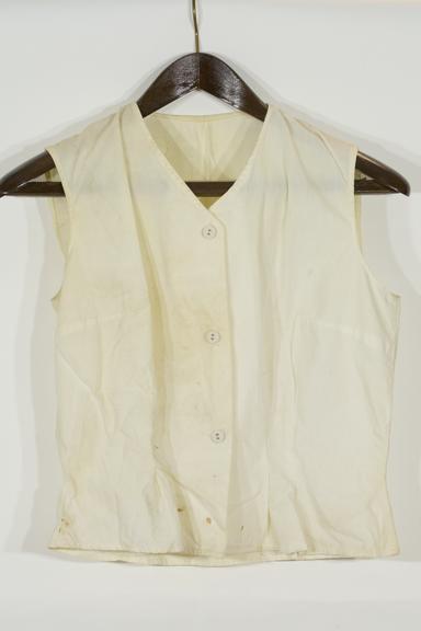 White cotton sleeveless blouse