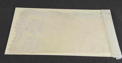 Long 2-panelled lace collar or bertha