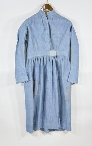 Nurse's training dress, blue cotton