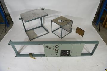 Framework of replica of scanning electron microscope by D McMullan in four pieces - table
