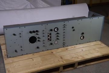 Rack of electronics from replica of scanning electron microscope by D McMullen