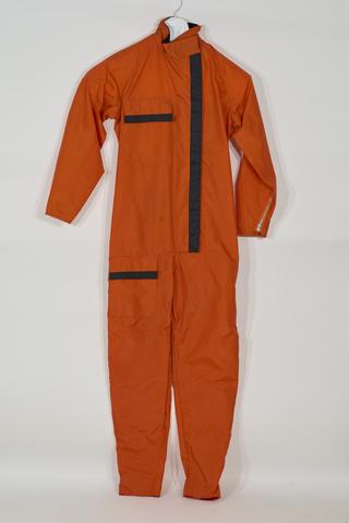 Light weight, high visibility orange motorcycle suit