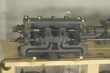 Model of Meyer's steam engine slide valve