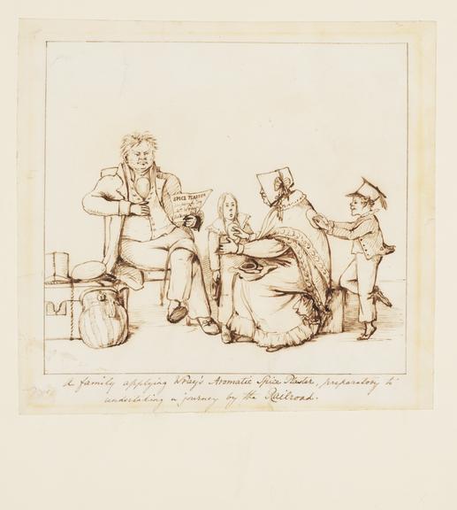 A Family Applying Wray's Aromatic Spice Plaster