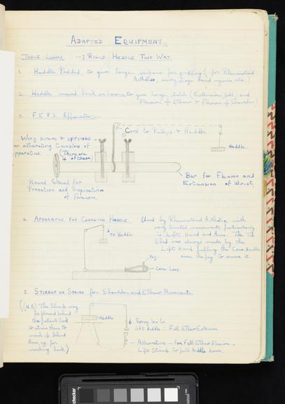 Notebook on weaving as an occupational therapy technique