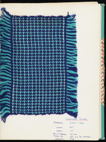 Notebook on weaving as an occupational therapy technique