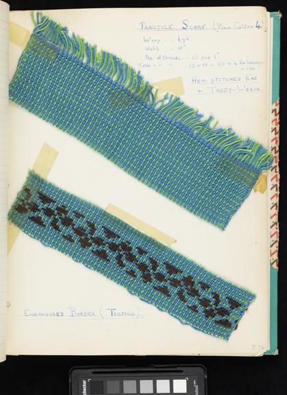 Notebook on weaving as an occupational therapy technique