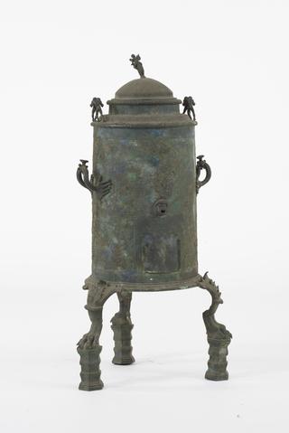 Bronze replica of a small heating furnace found at Pompeii