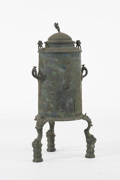 Bronze replica of a small heating furnace found at Pompeii