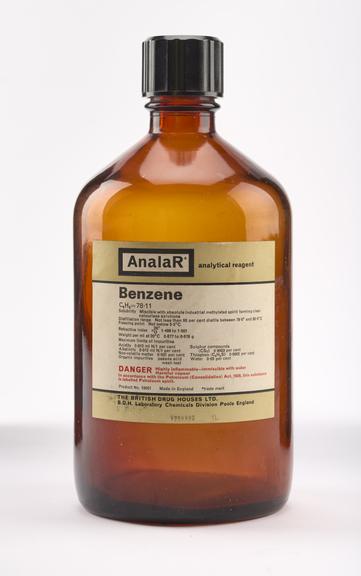 An empty bottle for benzene.