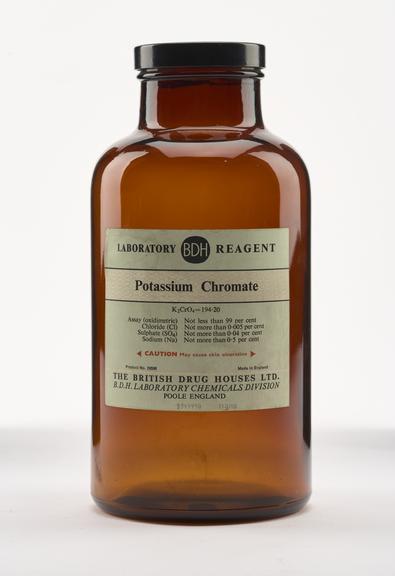 Glass bottle for potassium chromate