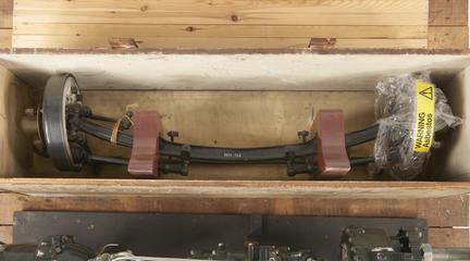 Front wheel brake axle assembly for Morris car