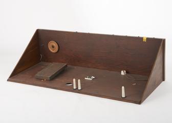 Wooden desk built for amateur wireless station, 1920-1932