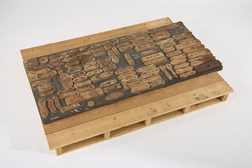 Original Board Containing Samples of Brush Forms