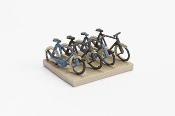 Four Plastic Model Bicycles, c 1960