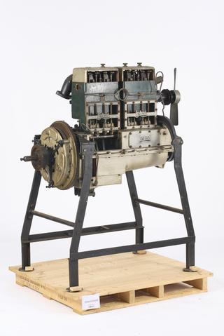 Sectioned Leyland 4-cylinder petrol engine, c 1928