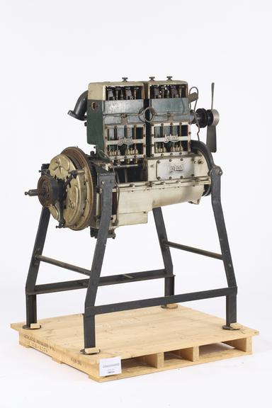 Sectioned Leyland 4-cylinder petrol engine, c 1928