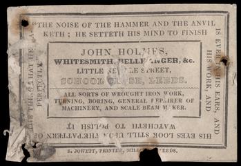 York & North Midland Railway ticket for Rev. Jeremiah Scholefield