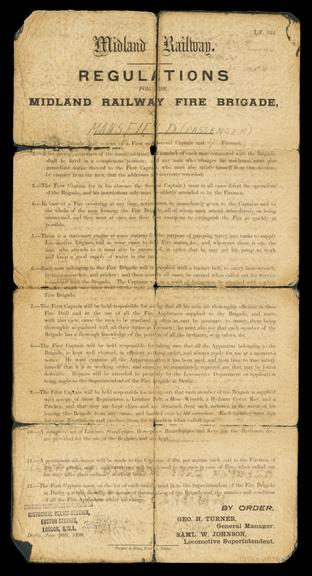 regulations for the midland railway fire brigade