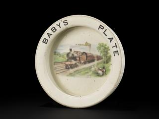 Ceramic baby's plate, 'Midland Express'