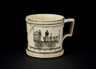 Commemorative mug, Rainhill Trials, 1829