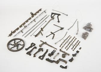 Two Light Bars with Sheet-Metal Pieces Screwed-on and 6 Small Sheetmetal Strips