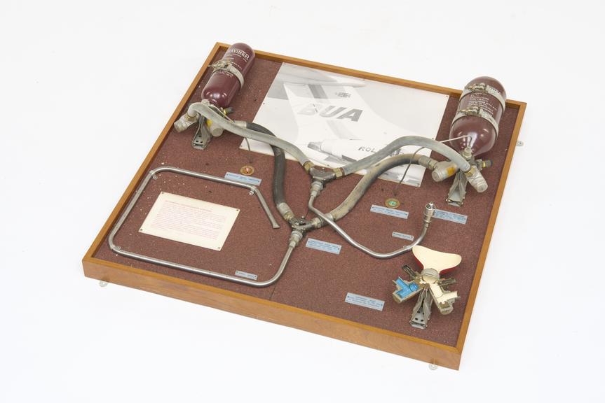 Automatic Fire Extinguisher Installation for Aircraft-Exhibition Panel