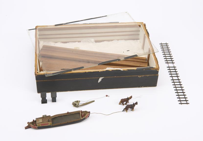 Model Barge with 2 Horses