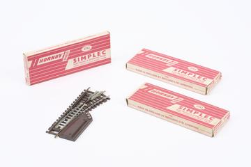 Three model railway points, OO gauge