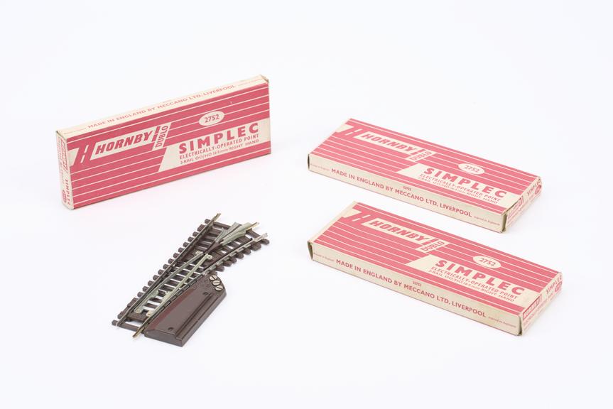 Three model railway points, OO gauge