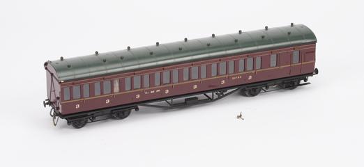Model railway carriage, 'O' gauge, non-corridor 3rd brake No.20783