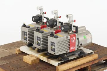 Pump trolly with three Edwards `12 two stage' rotary pumps